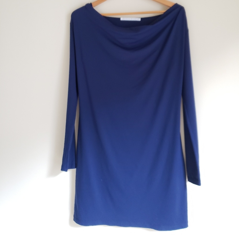 Susana Monaco Cowl Neck Blue Size Medium Dress